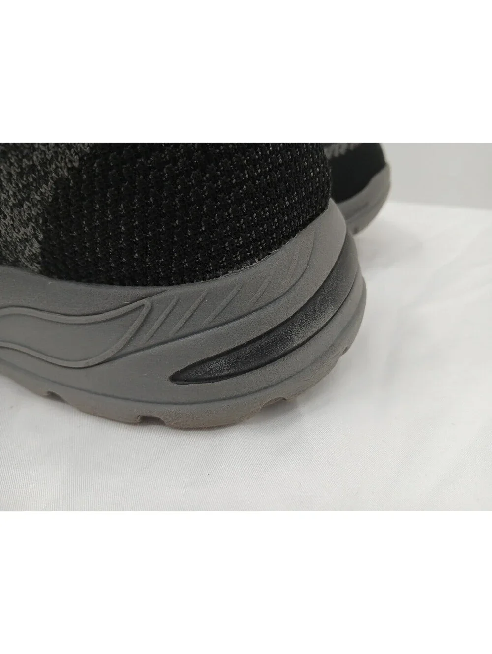 Skechers Air Cooled Arch Fit Shoes Mens 9.5 Gray Black Slip-on Loafers  Casual